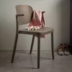 Stapelbar utomhusstol i polypropylen Tillverkad i Italien, 4 delar - Bertina Viadurini