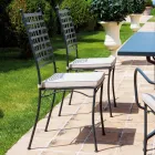 Utomhusstol i galvaniserat stål Stapelbar 4 delar Tillverkad i Italien - Sibo Viadurini