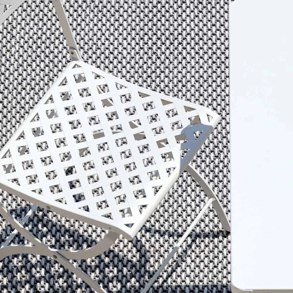 Fällbar utomhusstol i galvaniserat stål Tillverkad i Italien 2 delar - Selvaggia Viadurini