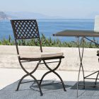 Fällbar utomhusstol i galvaniserat stål Tillverkad i Italien 2 delar - Selvaggia Viadurini