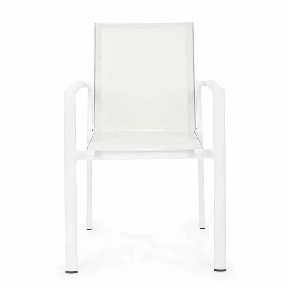 Utomhusstol i aluminium med armstöd av hemkänsla - Casper Design Viadurini