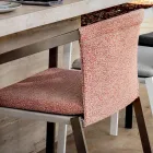 Utomhusstol i aluminium med eller utan dyna, hög kvalitet, 4 st - Filomena Viadurini