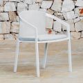Utomhusstol i aluminium med eller utan kudde, hög kvalitet, 4 st - Filomena
