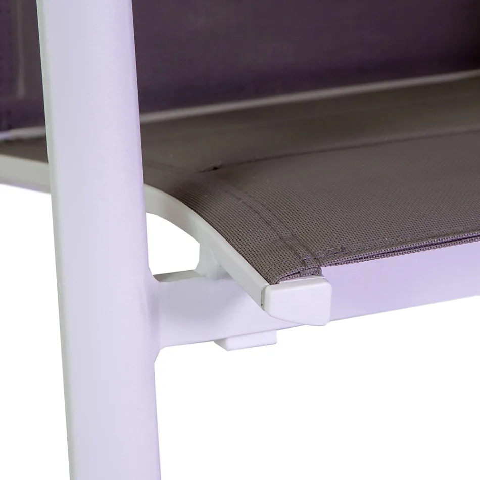 Utomhusstol i aluminium med dubbla lager textilene - Excursion Viadurini