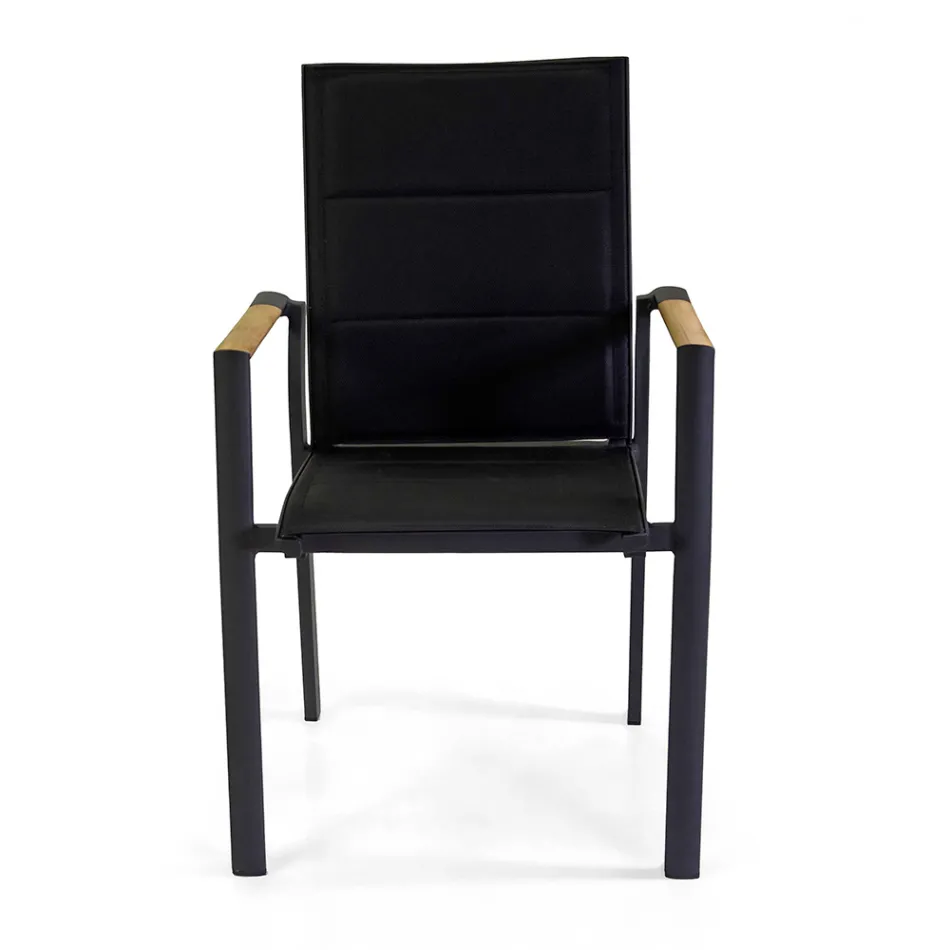 Utomhusstol i aluminium med dubbla lager textilene - Excursion Viadurini