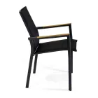 Utomhusstol i aluminium med dubbla lager textilene - Excursion Viadurini