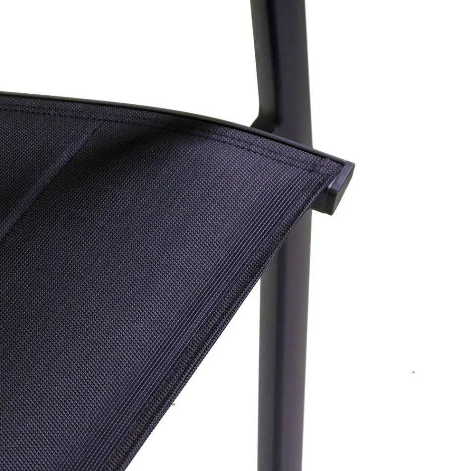 Utomhusstol i aluminium med dubbla lager textilene - Excursion Viadurini