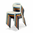 Utomhus stapelbar aluminiumstol Tillverkad i Italien, 4 delar - Ulyssa Viadurini