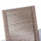 Utomhusstol i aluminium, sits och ryggstöd i rep - Detalj Viadurini