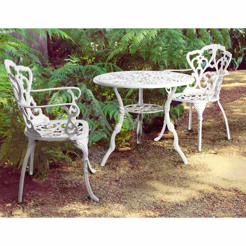 Utomhusstol i matt finish lackerad aluminium, 2 stycken - Casiro Viadurini