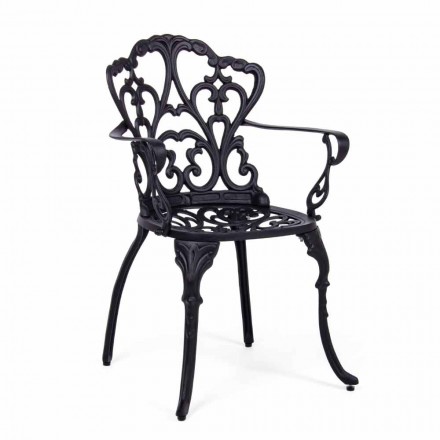 Utomhusstol i matt finish lackerad aluminium, 2 stycken - Casiro Viadurini