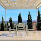 Utomhusstol i Pearl White Painted Iron Made in Italy 4 stycken - Bernie Viadurini