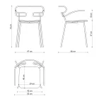 Utomhusstol i metall och polyuretan Tillverkad i Italien, 2 delar - Trosa Viadurini