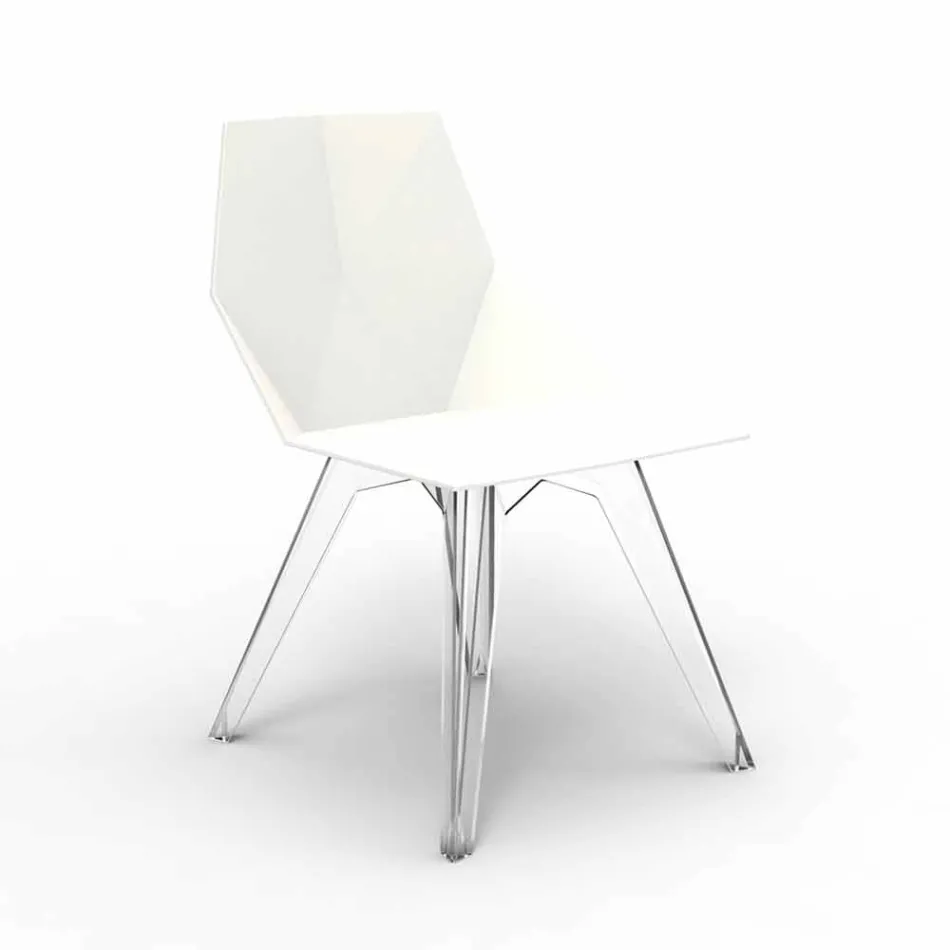 Faz Vondom design polykarbonat och polypropen utomhus stol Viadurini