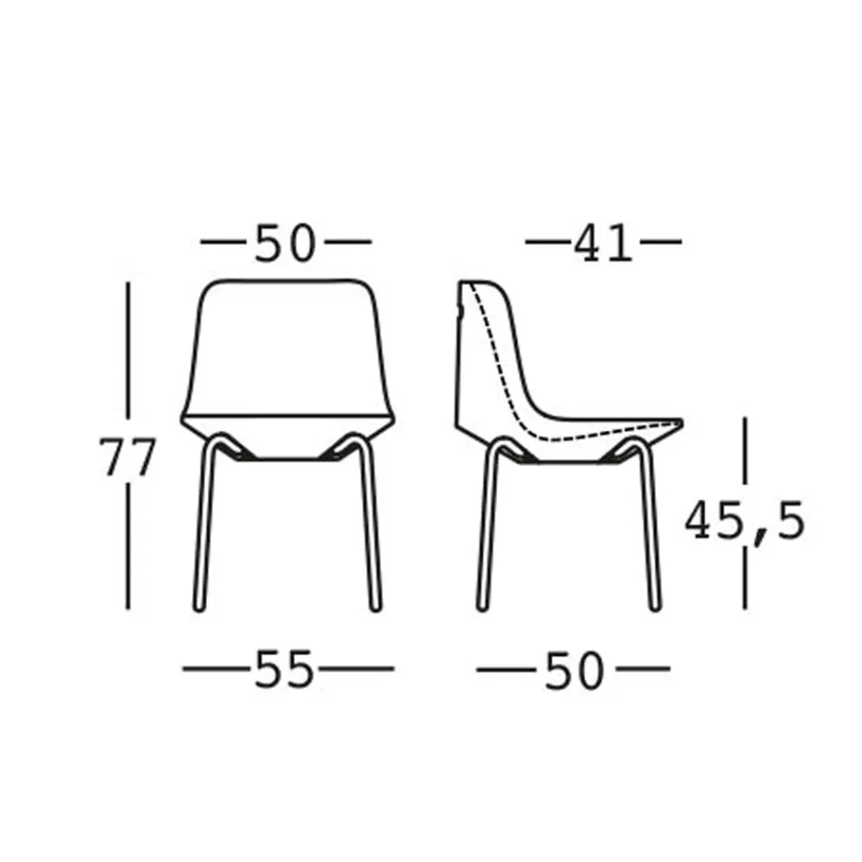 Utomhusstol i polyeten och aluminium tillverkad i Italien 2 delar - Rizia Viadurini