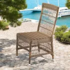 Utestol i polyrattan med valfri dyna - Gigi Viadurini