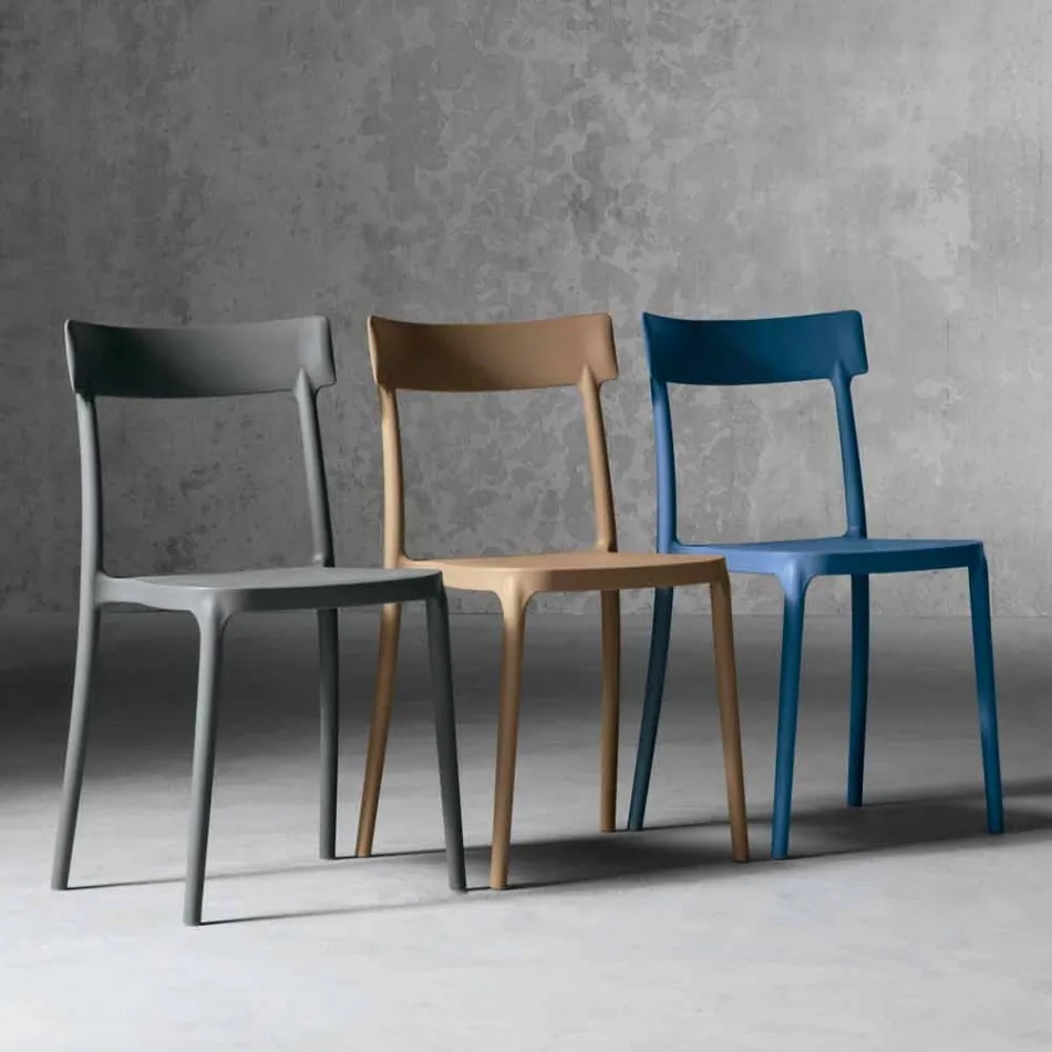 Utomhus / inredningsstol tillverkad av polypropen tillverkad i Italien Peia Viadurini