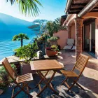 Fällbar utomhusstol i akaciaträ, 2 delar - Grima Viadurini