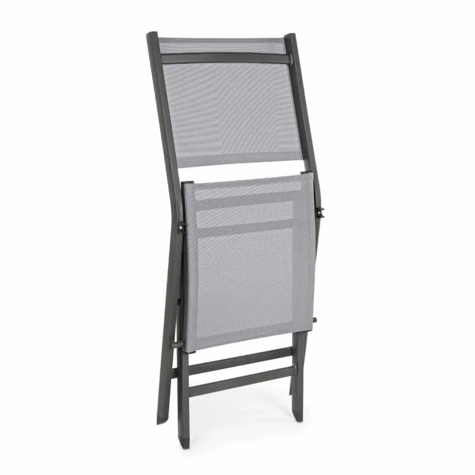 Hopfällbar utomhusstol i Textilene och Aluminium, 4 delar - Holly Viadurini