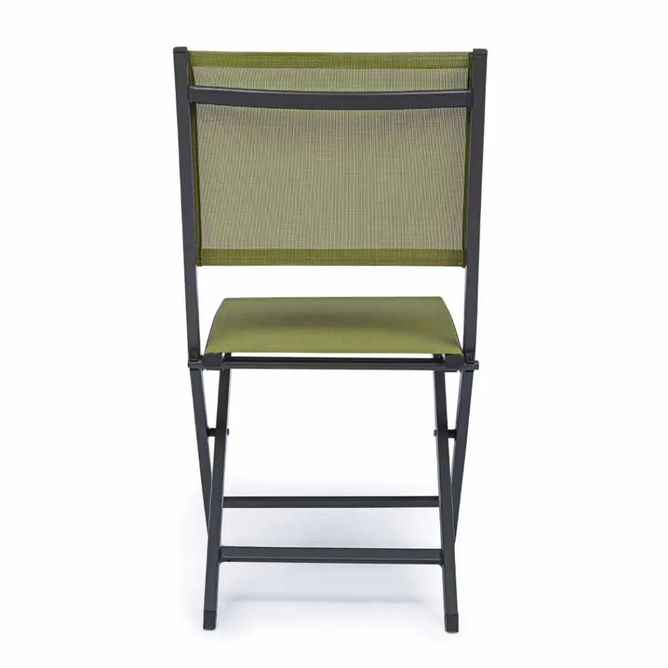 Hopfällbar utomhusstol i Textilene och Aluminium, 4 delar - Holly Viadurini