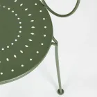 Trädgårdsstol med armstöd Shabby Chic Design i stål - Förtrollning Viadurini