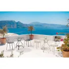 Trädgårdsstol med armstöd Shabby Chic Design i stål - Förtrollning Viadurini