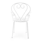 Trädgårdsstol med armstöd Shabby Chic Design i stål - Förtrollning Viadurini