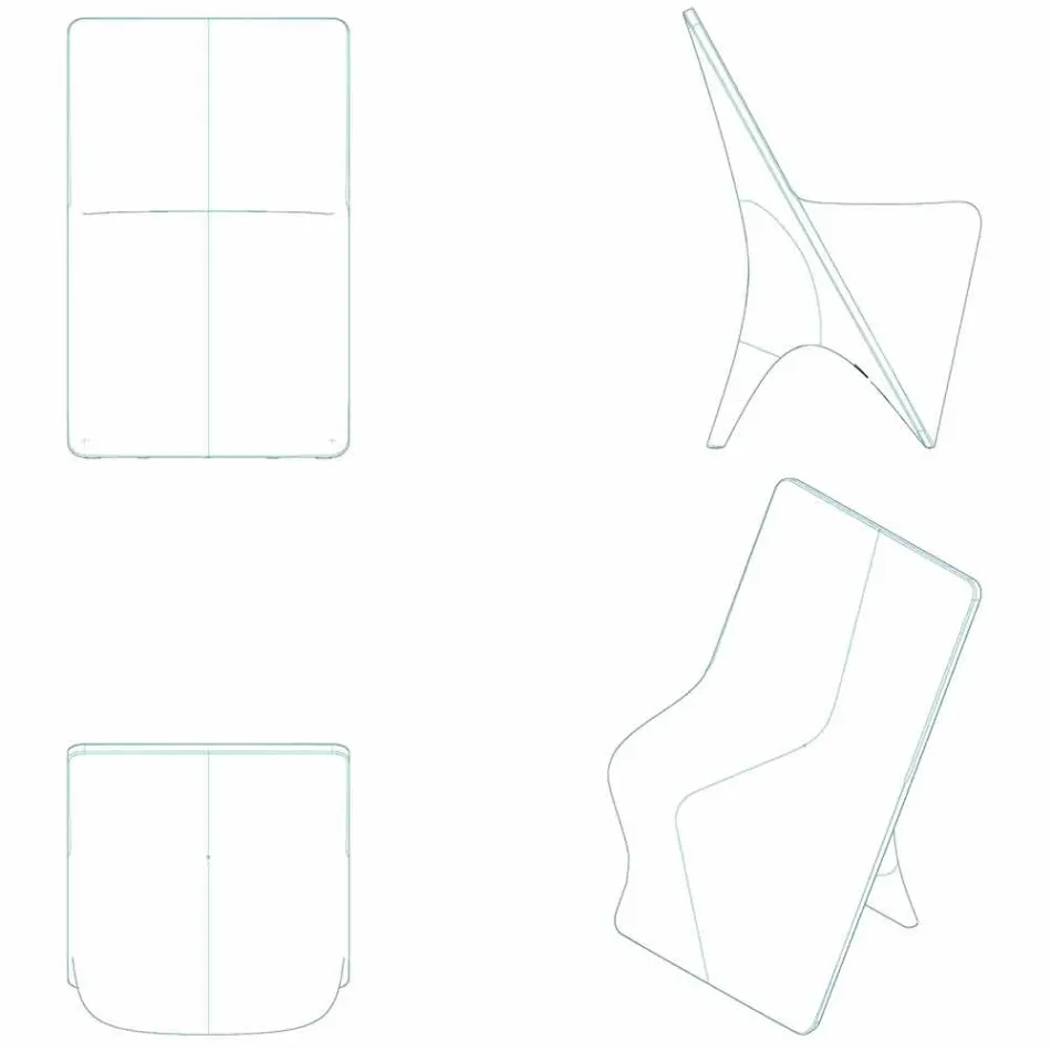 Modernt designträdstol Sloo av Vondom, i polyeten Viadurini