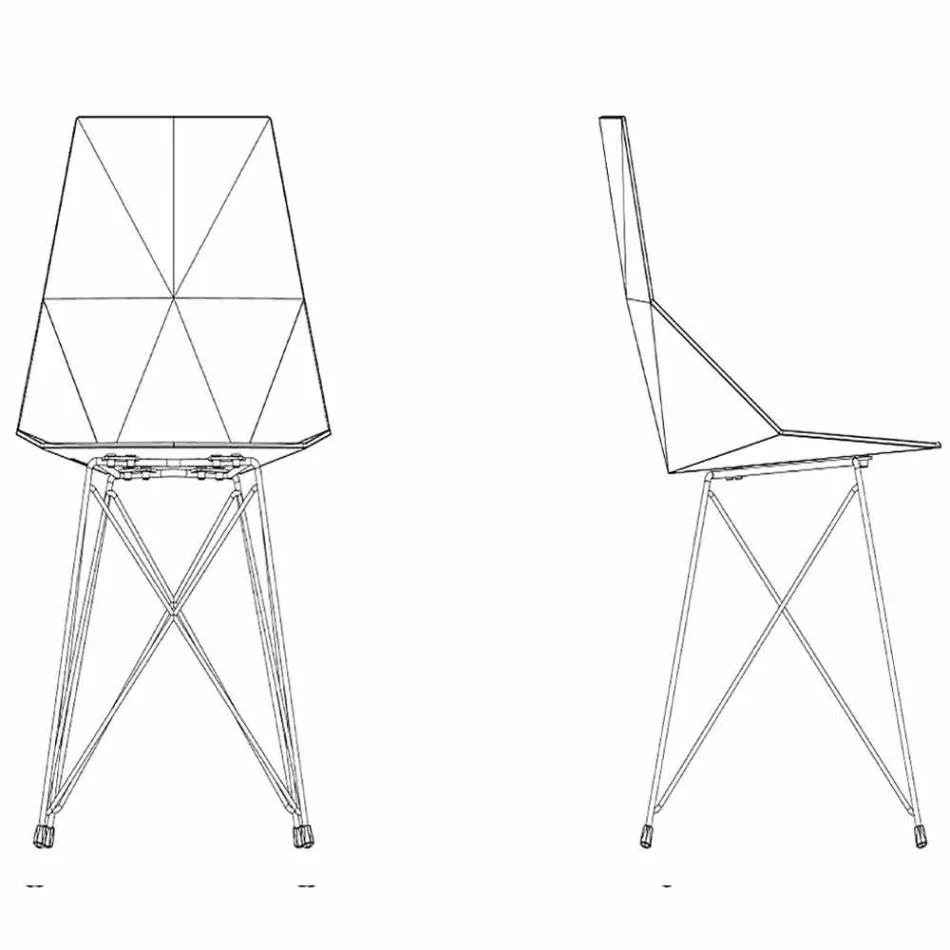 Vondom Faz design trädgårdsstol i polypropen och rostfritt stål Viadurini