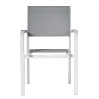 Stapelbar trädgårdsstol i aluminium med designarmstöd - Gontran Viadurini