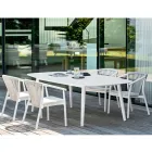 Stapelbar trädgårdsstol i aluminium och tekniskt tyg - Smart av Varaschin Viadurini