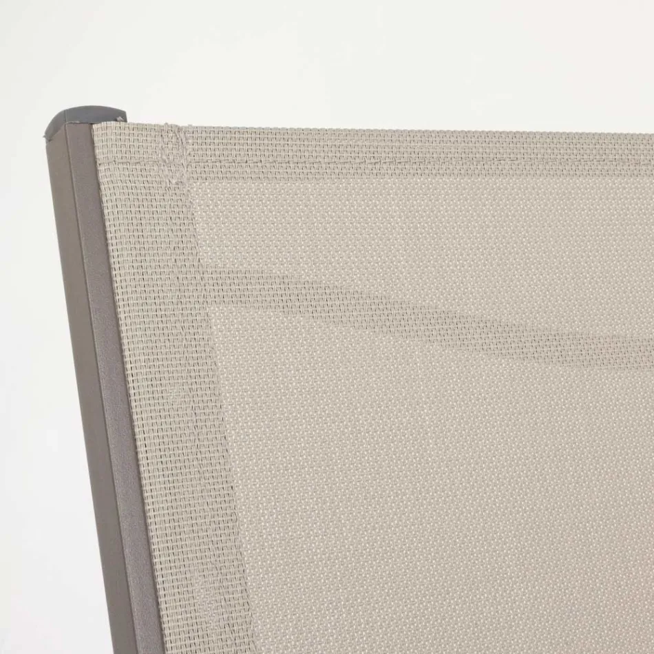 Stapelbar trädgårdsstol i aluminium och textilen modern design - Franz Viadurini