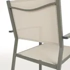 Stapelbar trädgårdsstol i aluminium och textilen modern design - Franz Viadurini