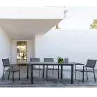 Stapelbar trädgårdsstol i aluminium och textilen modern design - Franz Viadurini