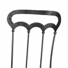 Stapelbar trädgårdsstol i grafitjärn tillverkad i Italien, 2 stycken - Catrina Viadurini