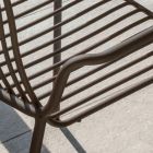 Stapelbar trädgårdsstol i metall Made in Italy 2 delar - Giuliana Viadurini