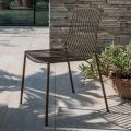 Stapelbar trädgårdsstol i metall Made in Italy 2 delar - Giuliana
