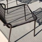 Stapelbar trädgårdsstol i galvaniserad metall Tillverkad i Italien 4 delar - Vikas Viadurini