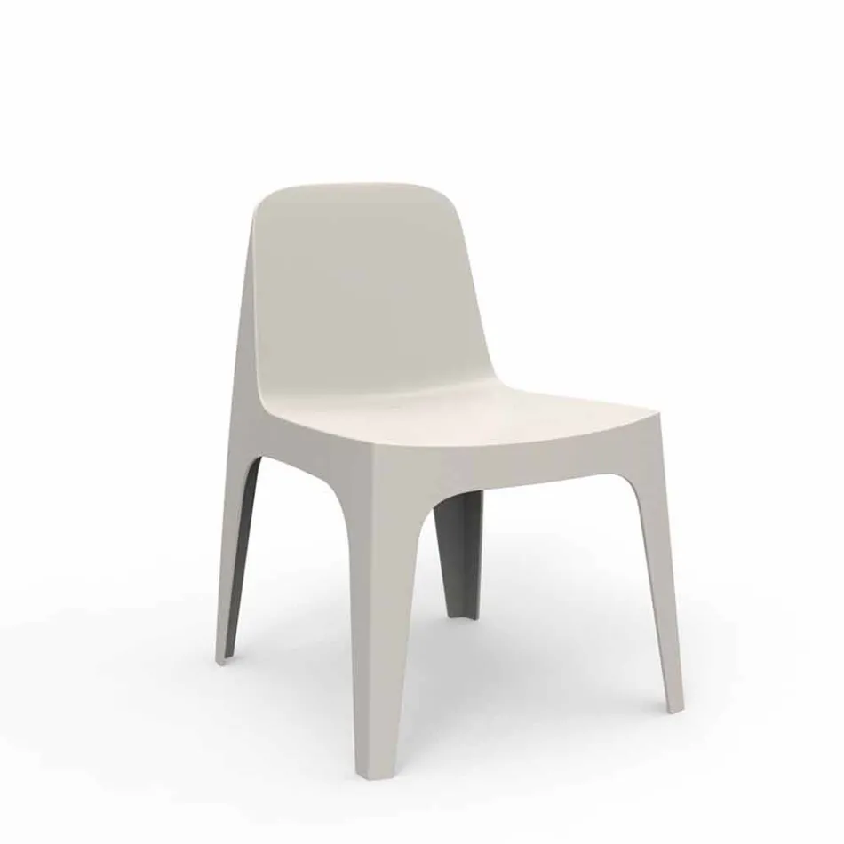 Solid Vondom stapelbar trädgårdsstol i polypropen, design Viadurini