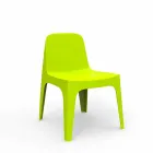 Solid Vondom stapelbar trädgårdsstol i polypropen, design Viadurini