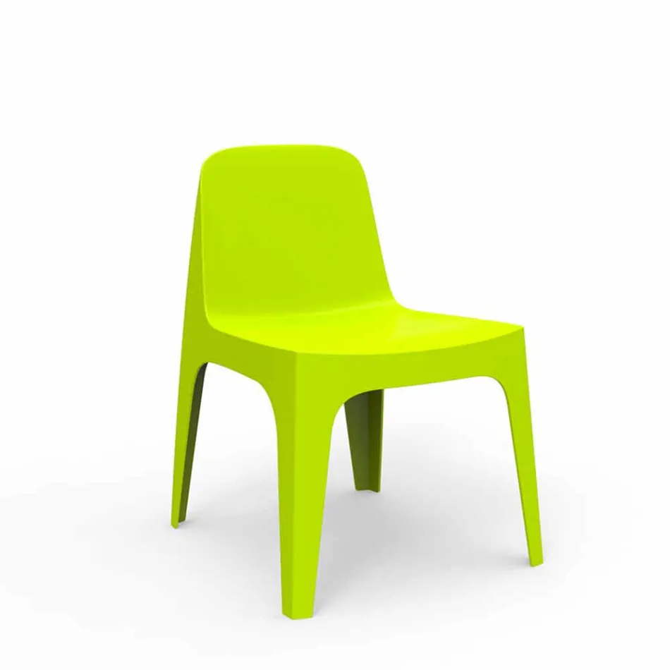 Solid Vondom stapelbar trädgårdsstol i polypropen, design Viadurini