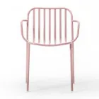 Trädgårdsstol i metall med armstöd Made in Italy 2 delar - helt enkelt Viadurini