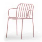 Trädgårdsstol i metall med armstöd Made in Italy 2 delar - helt enkelt Viadurini