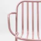 Trädgårdsstol i metall med armstöd Made in Italy 2 delar - helt enkelt Viadurini