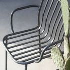 Trädgårdsstol i metall med armstöd Made in Italy 2 delar - helt enkelt Viadurini