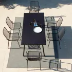 Trädgårdsstol i metall med armstöd Made in Italy 2 delar - Vikas Viadurini