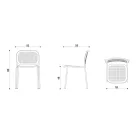 Trädgårdsstol i målad metall Made in Italy 2 delar - Synergy Viadurini