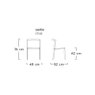 Trädgårdsstol i textilen och aluminium bas Tillverkad i Italien - Milanka Viadurini