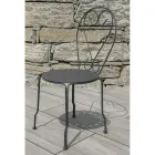 Trädgårdsstol tillverkad helt i metall - Arkiv Viadurini