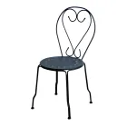 Trädgårdsstol tillverkad helt i metall - Arkiv Viadurini